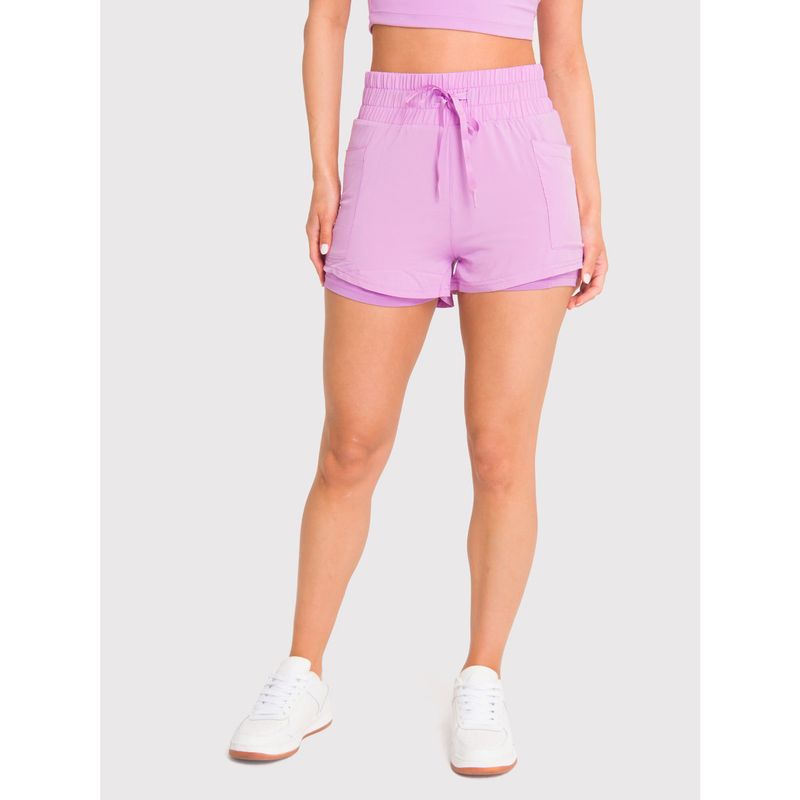 BSOUL - Short deportivo Mujer Aura Morado BSOUL
