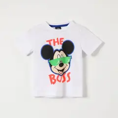 DISNEY - Polera Manga Corta Niño Mickey Blanco