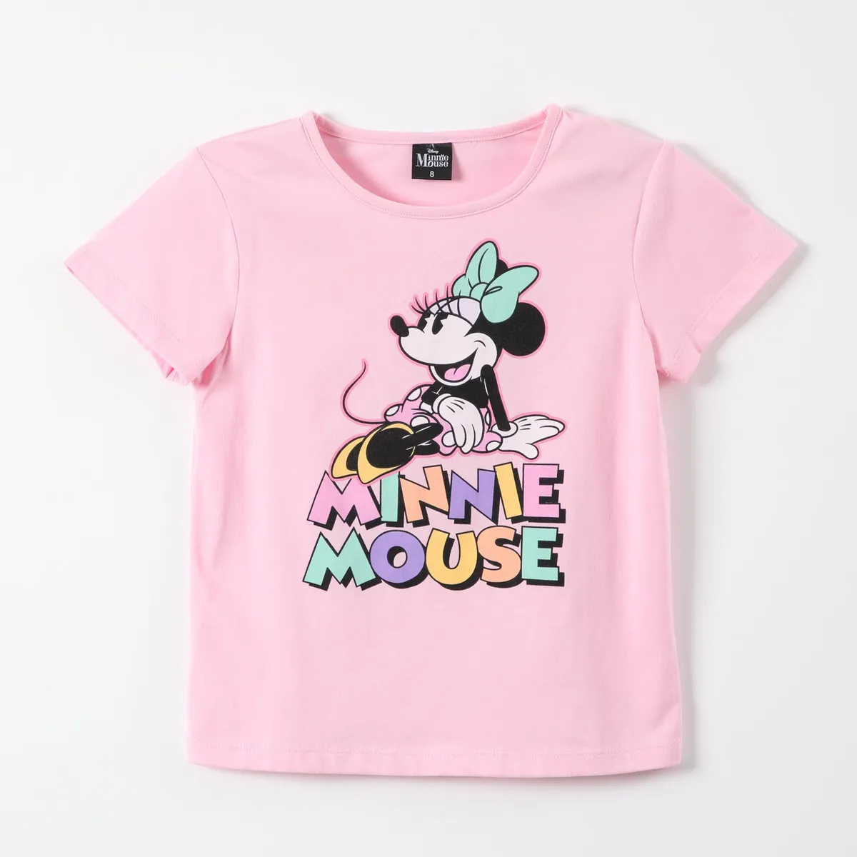 DISNEY - Polera Manga Corta Niña Minnie Rosado Disney