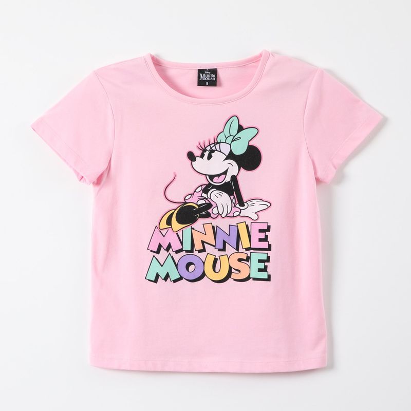 DISNEY - Polera Manga Corta Niña Minnie Rosado Disney