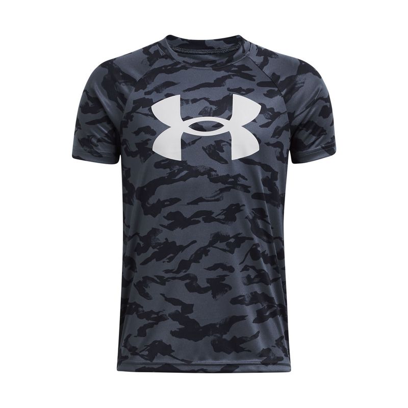 UNDER ARMOUR - Polera manga corta UA Tech niño Gris UNDER ARMOUR.-