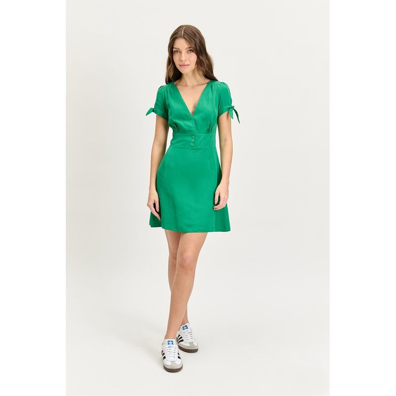 IO - Vestido Corto Verde Musgo Mujer Io