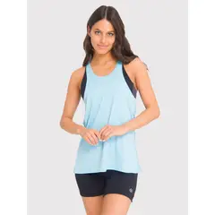 BSOUL - Polera deportiva Mujer Tank Cloe Celeste