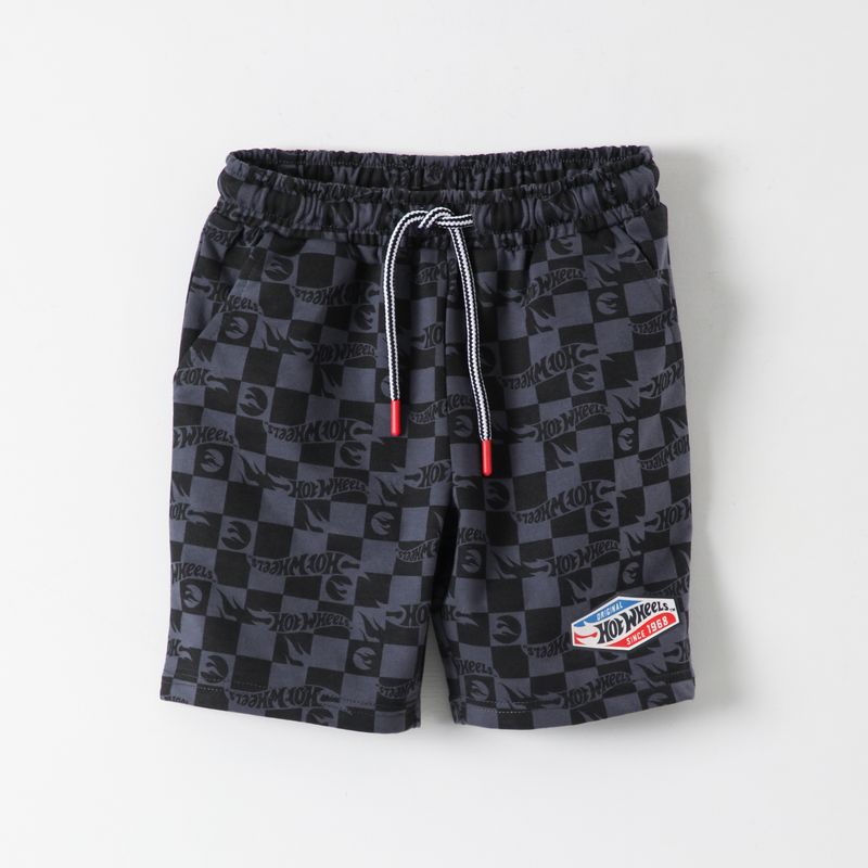 HOT WHEELS - Short Niño Full Print Negro Hot Wheels