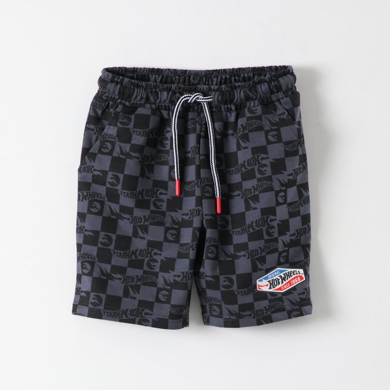 HOT WHEELS - Short Niño Full Print Negro Hot Wheels