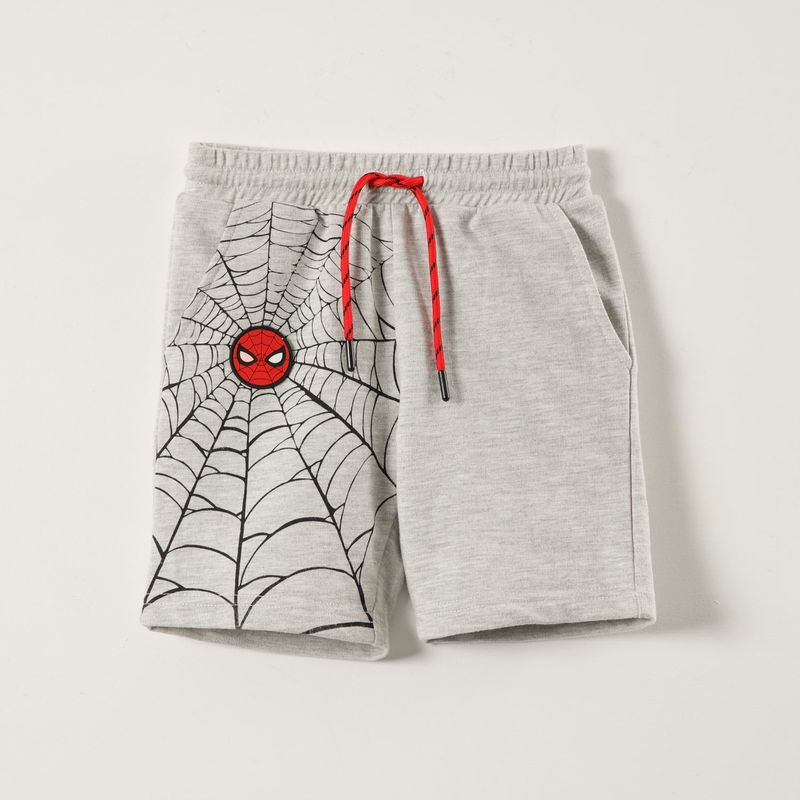 MARVEL - Short Niño Telaraña Spiderman Gris Marvel