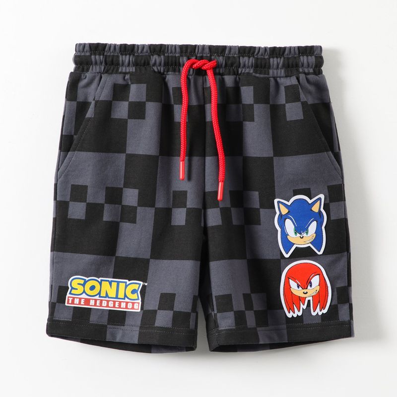 SONIC - Short Niño Knuckles Negro Sonic