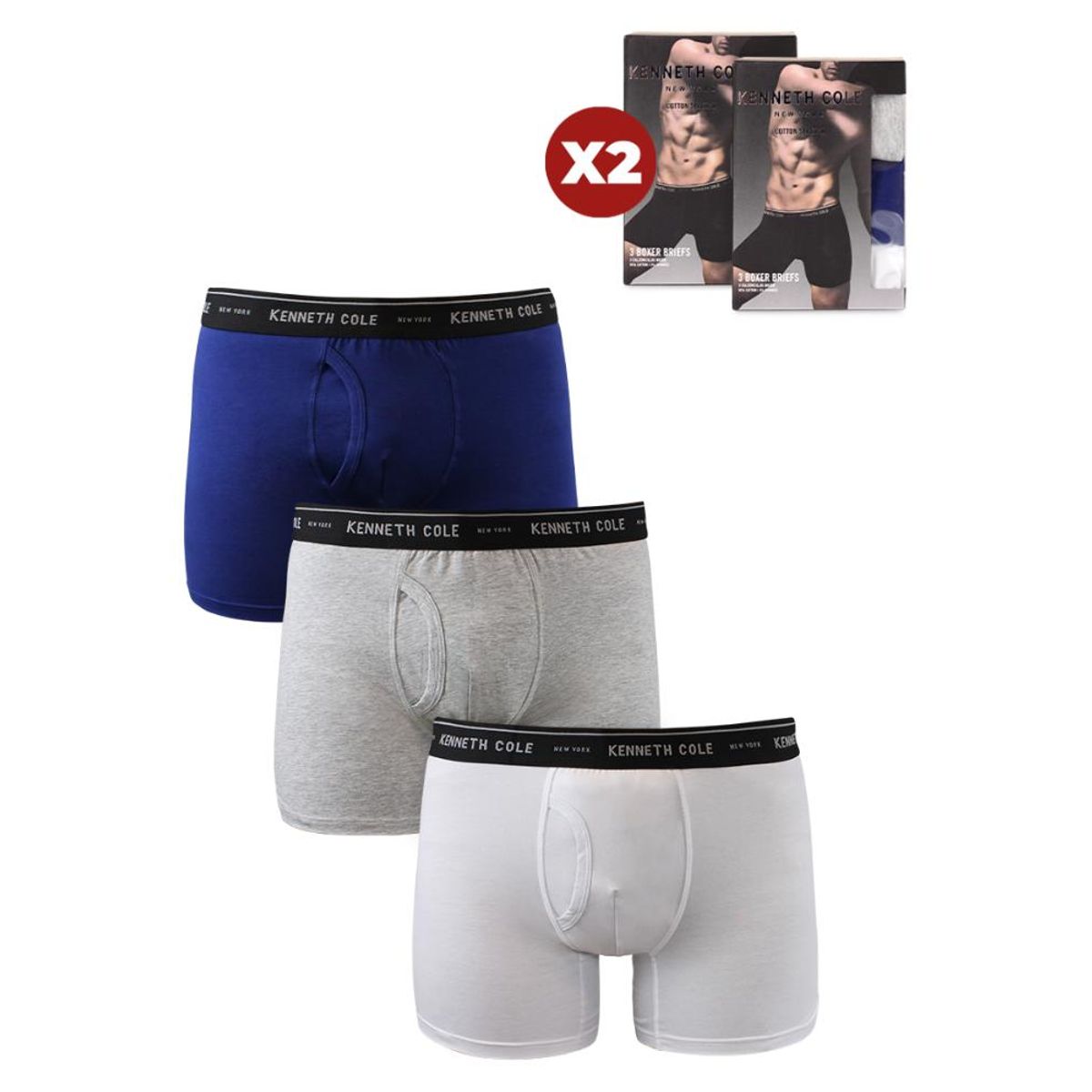 KENNETH COLE - Pack 6 Boxer talla S Kenneth Cole