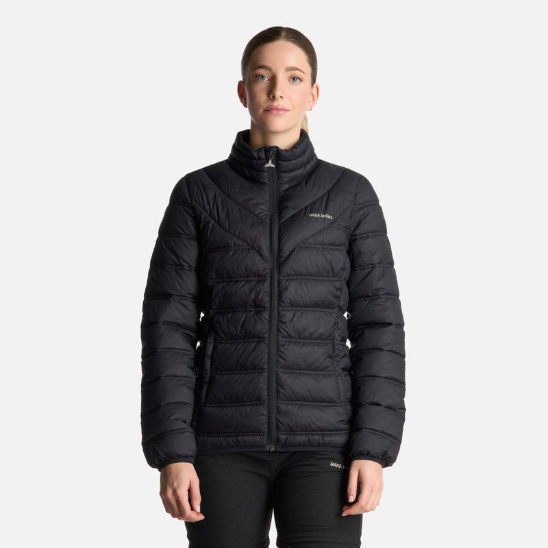 HAKA HONU - Chaqueta Mujer Ultraliviana Negro Haka Honu
