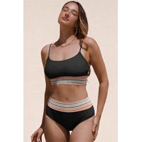 Bikini Sexy Cintura Alta Étnico Patchwork