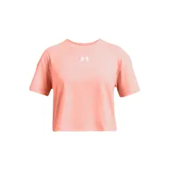 UNDER ARMOUR - Polera manga corta Crop para niña Naranjo