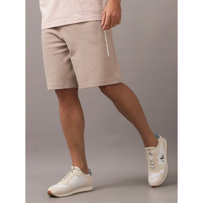 CALVIN KLEIN - Short Color Embossed Beige Calvin Klein