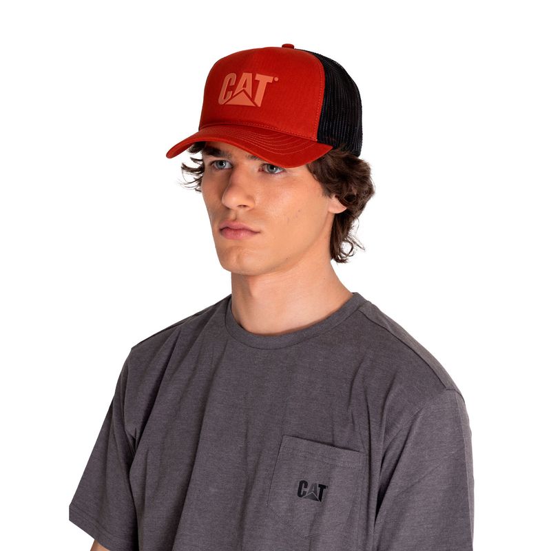 CAT - Jockey Rojo Cat Logo Mesh Back F Hombre CAT