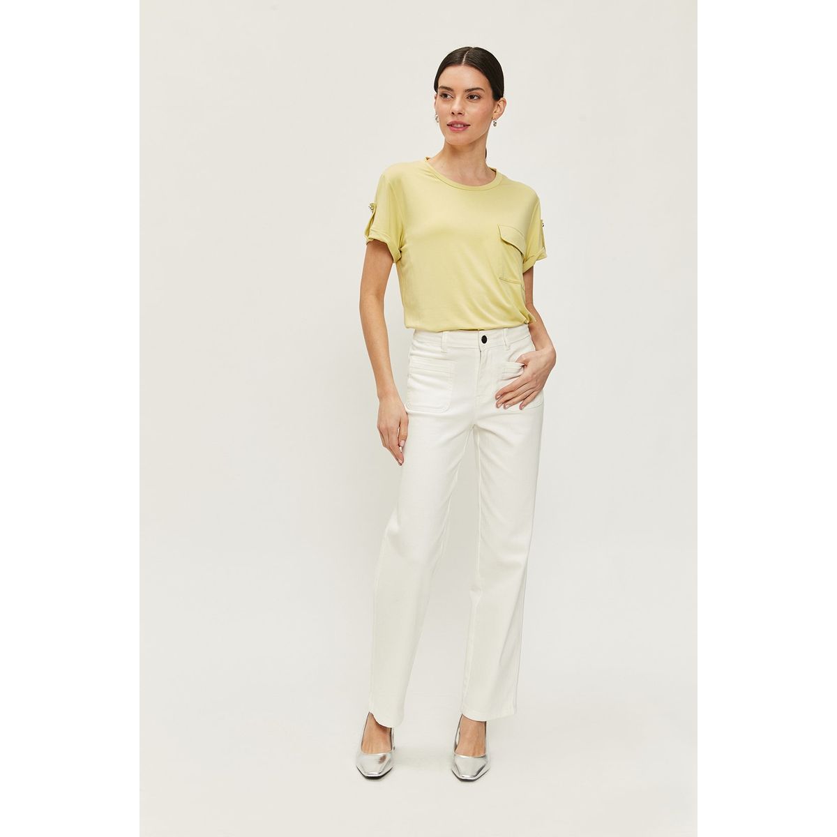 ASH - Jeans Straight Blanco Mujer Ash