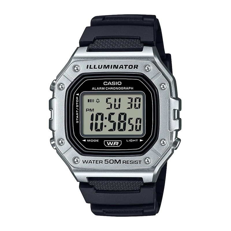 CASIO - Reloj CASIO W-218HM-7AVDF Resina Hombre Plateado