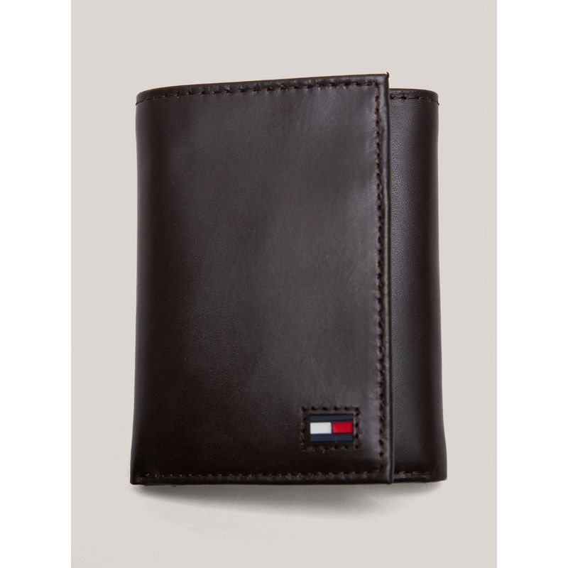 TOMMY HILFIGER - Billetera Trifold Con Logo Café Tommy Hilfiger