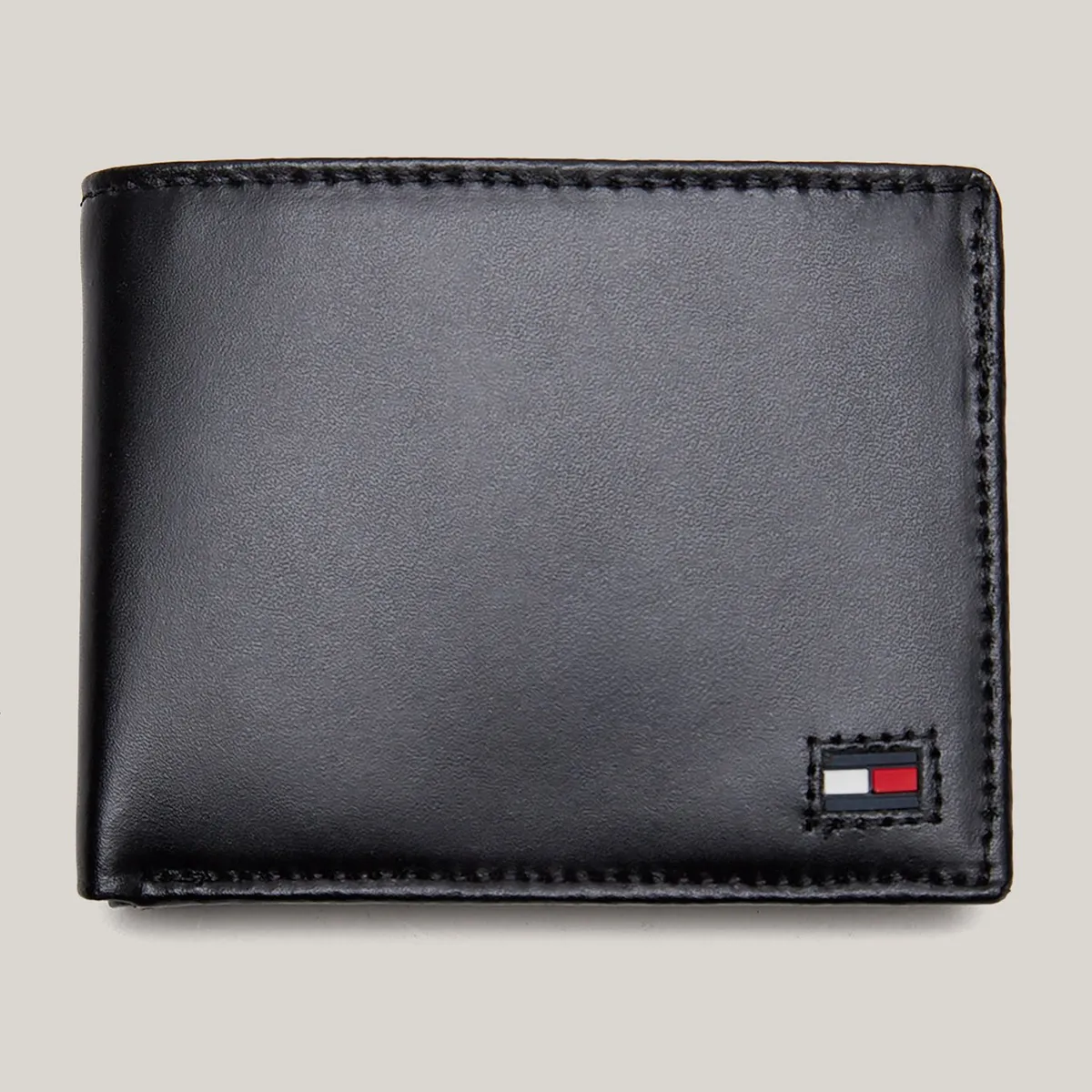 TOMMY HILFIGER - Billetera Plegable Con Logo Negro Tommy Hilfiger