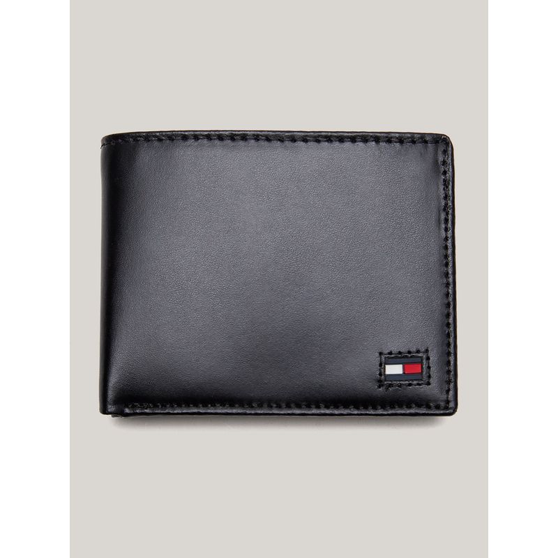 TOMMY HILFIGER - Billetera Plegable Con Logo Negro Tommy Hilfiger