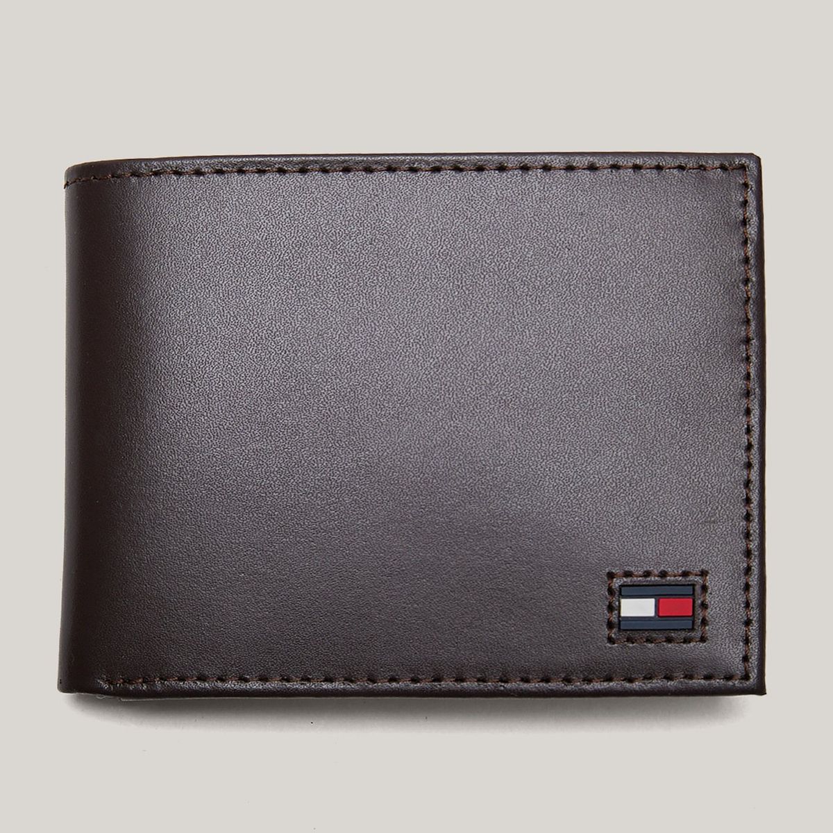 TOMMY HILFIGER - Billetera Plegable Con Logo Café Tommy Hilfiger