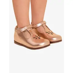 HUSH PUPPIES - Zapato Cuero Dorado Niña Poppy (26-29)
