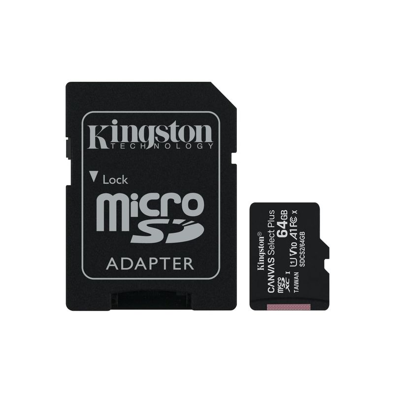 KINGSTON - Kingston Canvas Select Plus Tarjeta microSDXC 64 GB