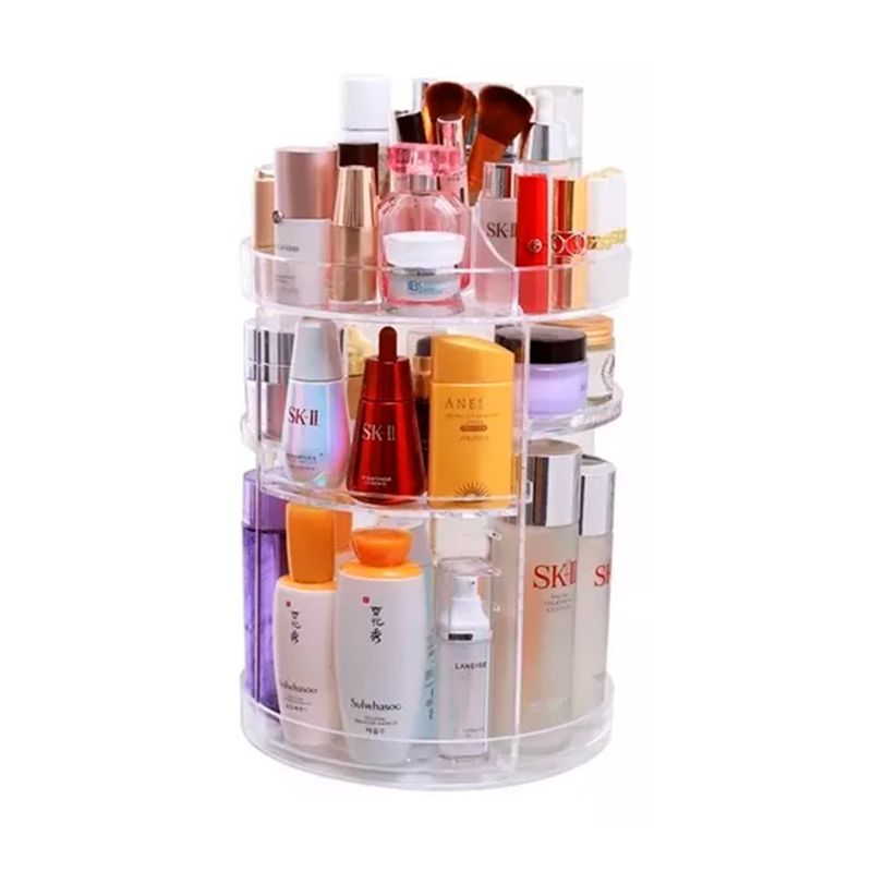GENERICO - Organizador Soporte Rotativo 360 Maquillaje Cosméticos Baño