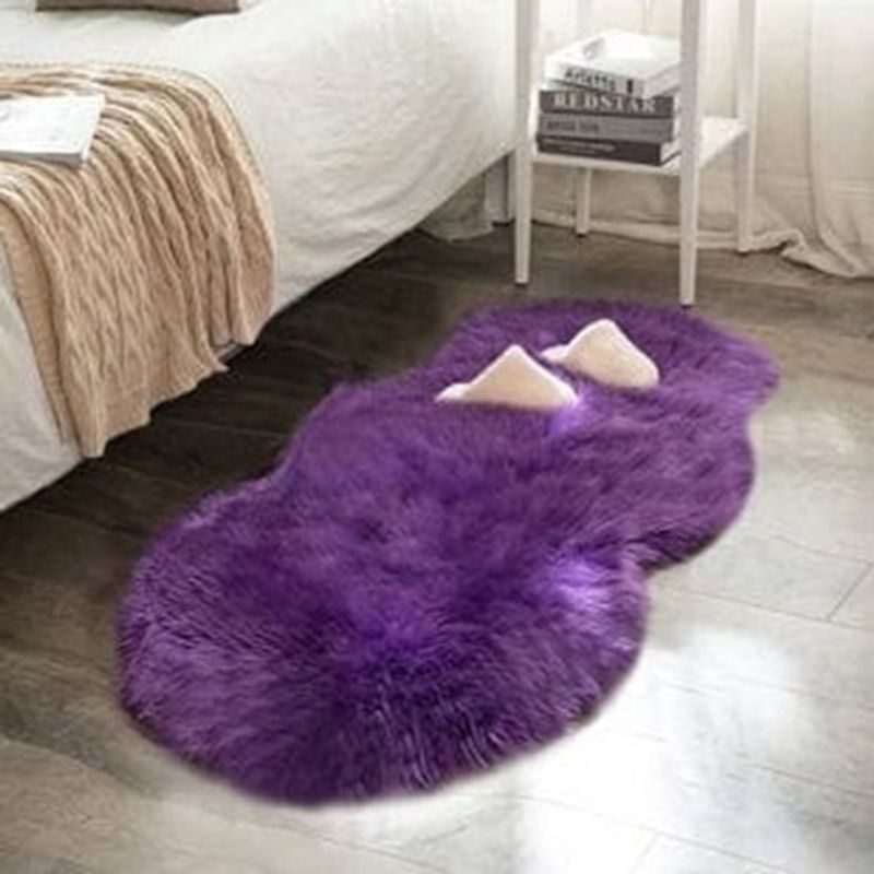 ANGELES DEL HOGAR - Alfombras Pasilleras de Felpa 180cm x 60cm Purpura
