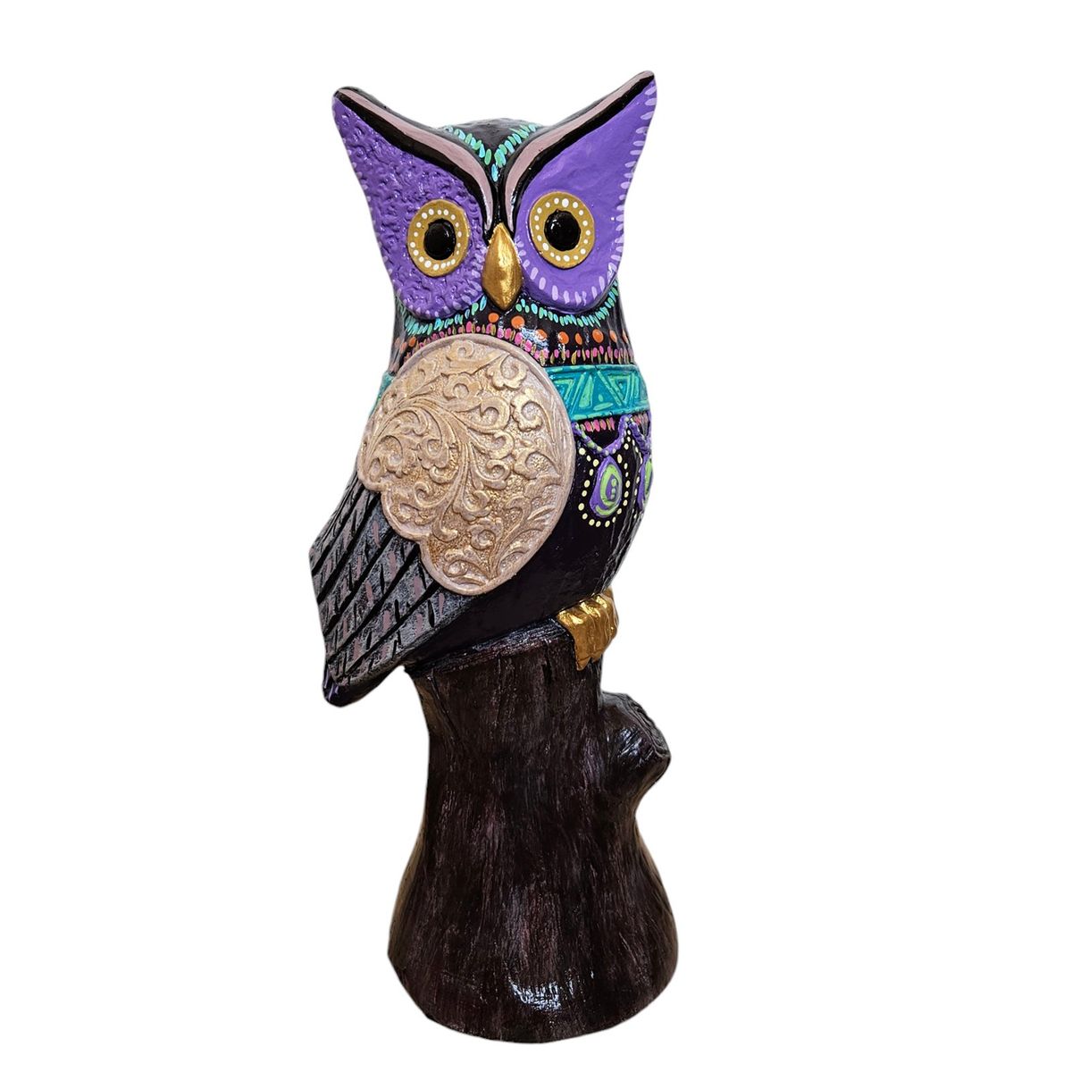 CREA TALLER - Búho decorativo de cerámica 27 cm