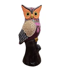 CREA TALLER - Búho decorativo de cerámica 27 cm