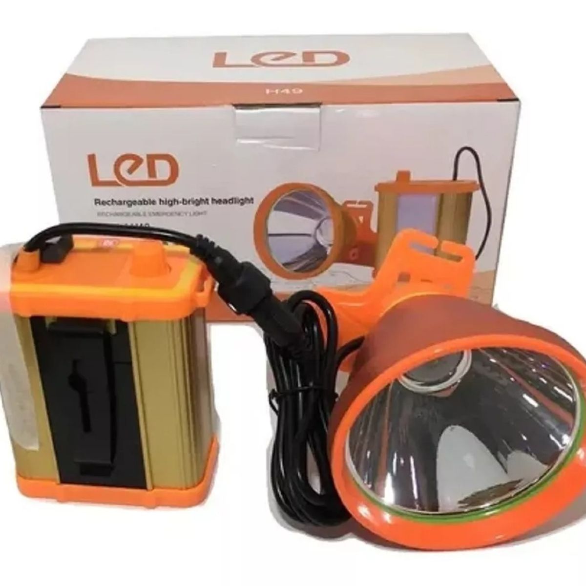 GENERICO - Foco Cazeria Led Mineria Camping Usb Largo Alcance 300mts