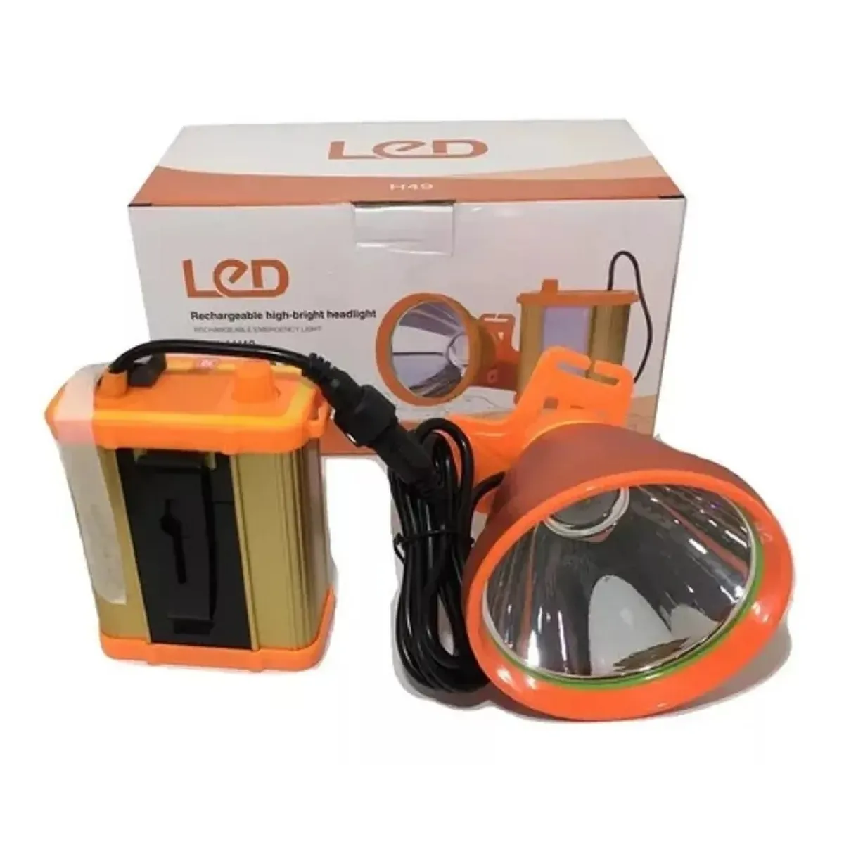 GENERICO - Foco Cazeria Led Mineria Camping Usb Largo Alcance 300mts