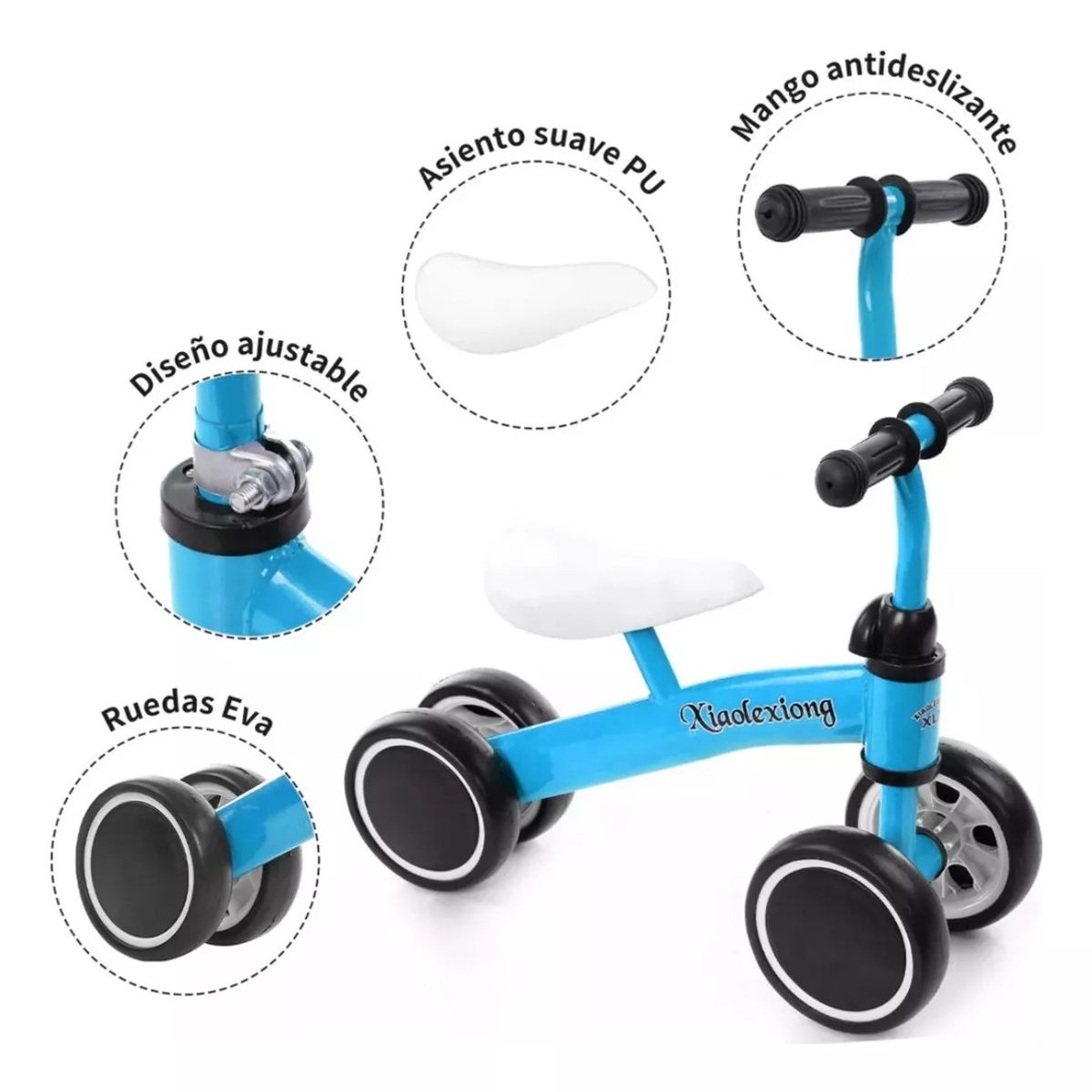 GENERICO - Scooter Bicicleta De Equilibrio Niños Sin Pedal Celeste