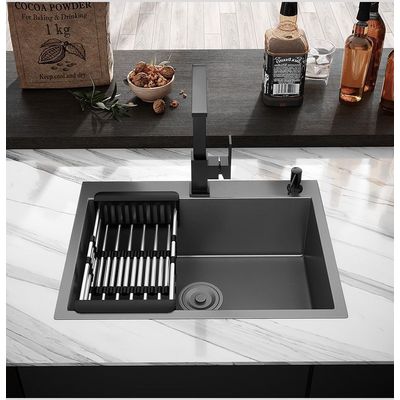 Imagen 2 del producto Promoción Lavaplatos 68x45 Black+ Llave+ Dispensador