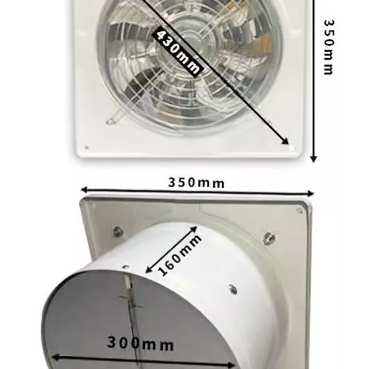 KUANGYE - Extractor De Aire Industrial 12 Pulgadas 300mm 120w