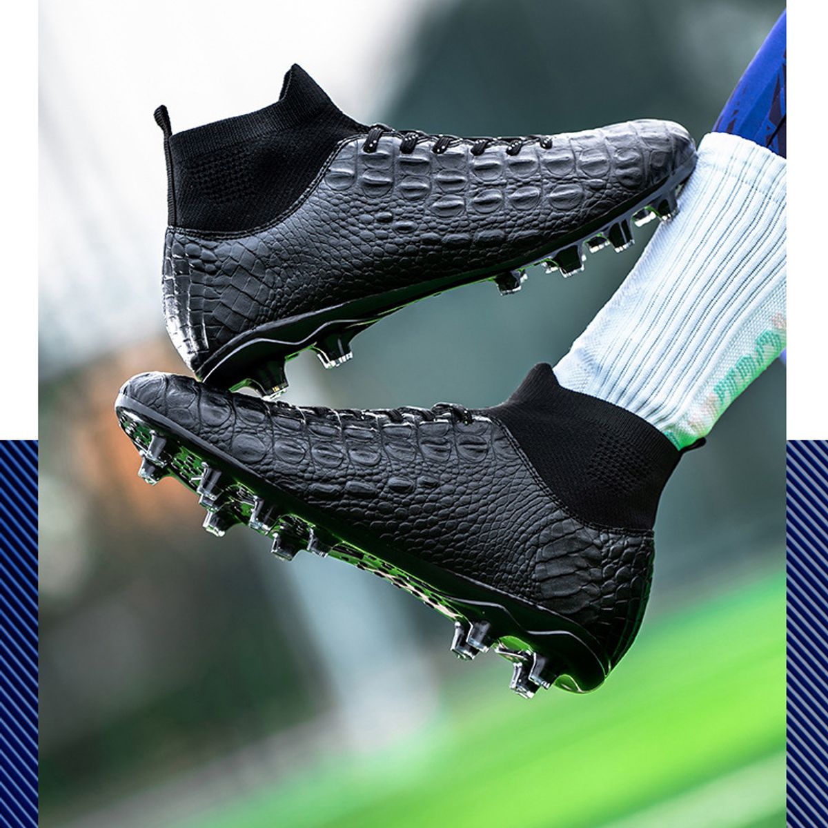 BLWOENS - Zapatilla de fútbol AG para hombres mujers Zapatos - Negro