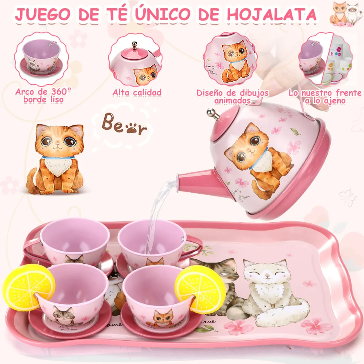 LUKOVEE - Juguete De Cocinas Para Niñas Tarde De Té Comidita Postre
