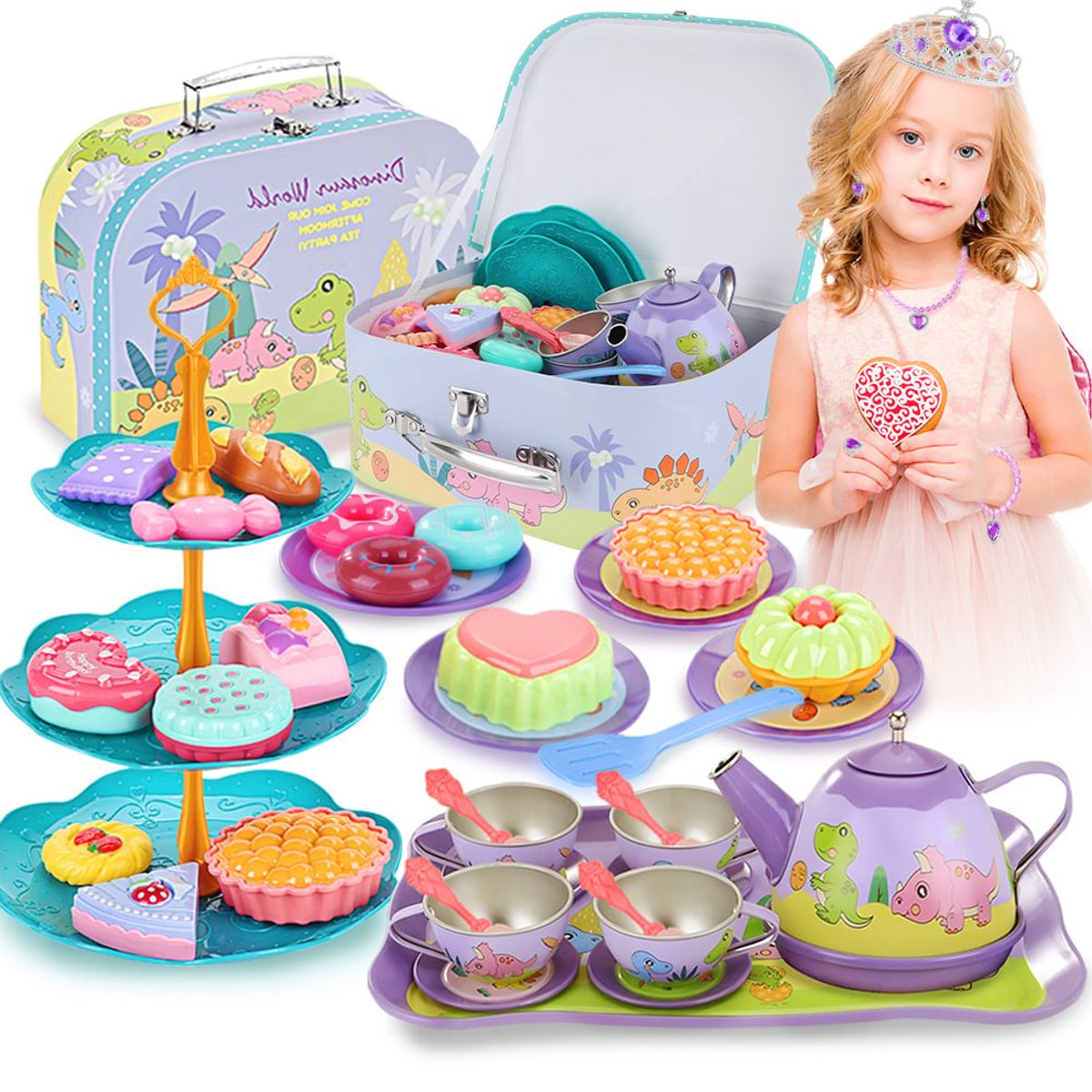 LUKOVEE - Juguete De Cocinas Para Niñas Tarde De Té Comidita Postre