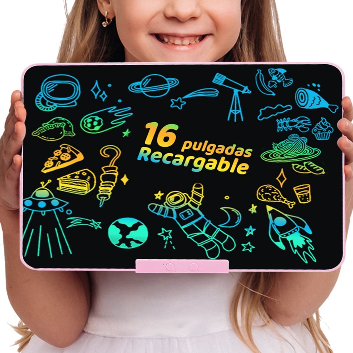 LUKOVEE - Pizarra Mágica Tablet Dibujo Lcd 16 Recargable Juguete Niños