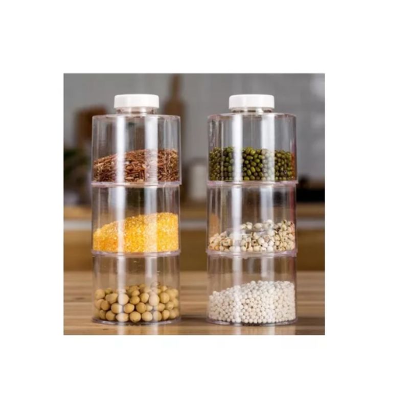 GENERICO - Especiero Condimentos Modular Torre 6 Frascos Acrílico