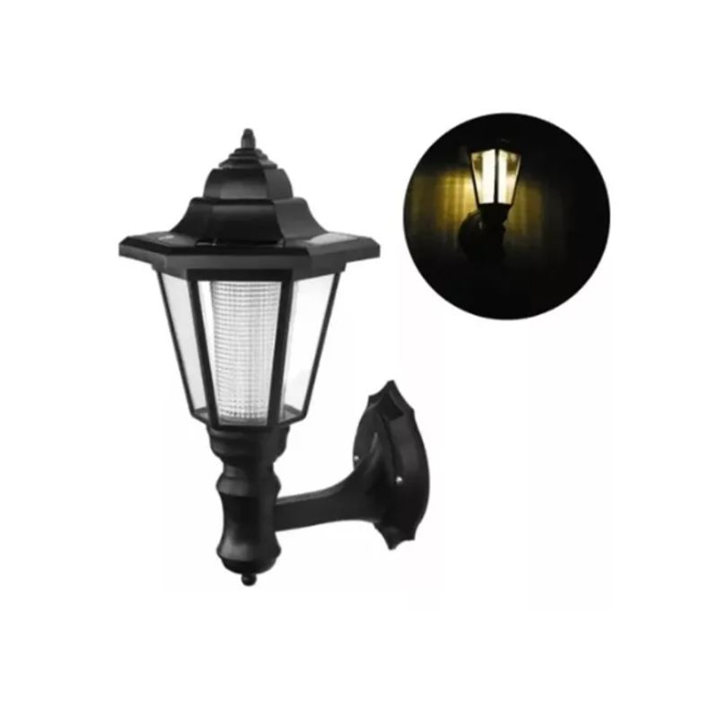 GENERICO - Foco Farol Led Solares Jardin O Para Pared Luz Calida