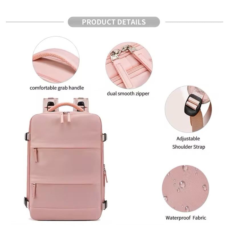 GENERICO - Mochila Impermeable con Gran Capacidad y Puerto USB  Estilo Moderno