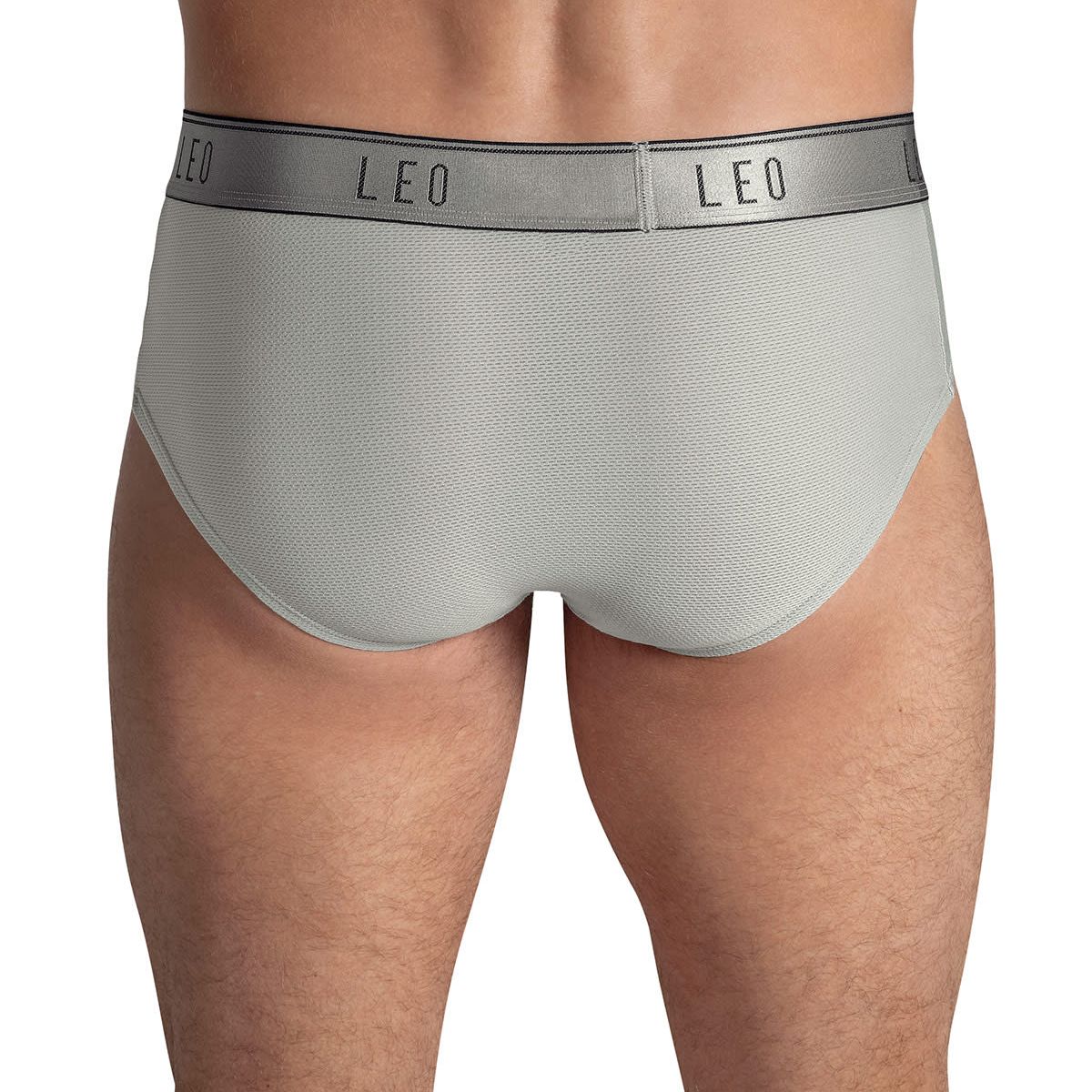 LEO - Bóxer brief de alta transpiración en microfibra ideal para uso diario 033278N Gris Claro