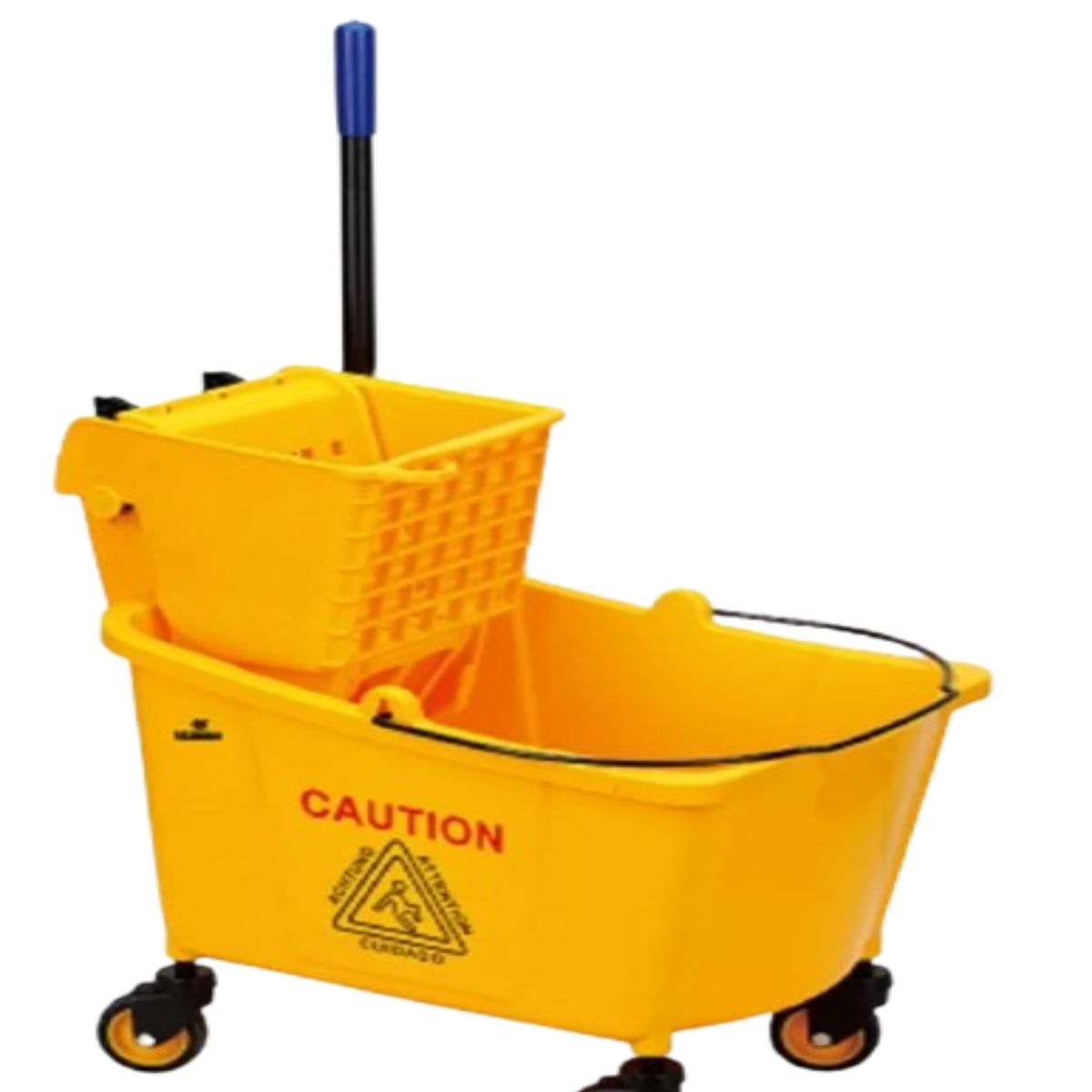 GENERICO - Carro de Aseo 32L con Exprimidor Mop Amarillo