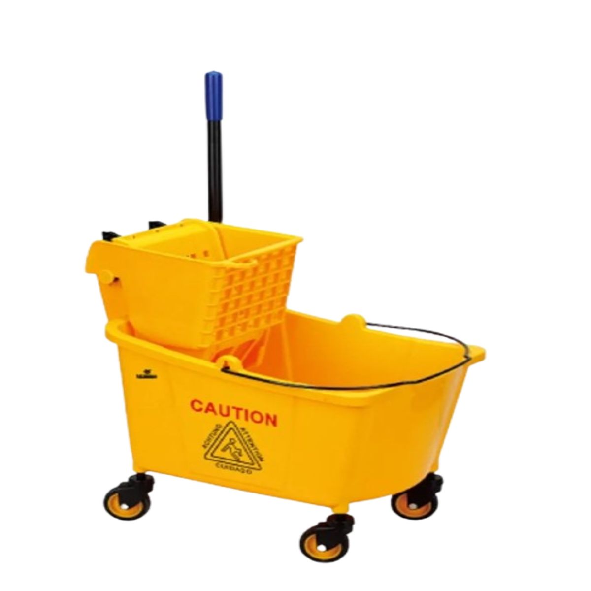 GENERICO - Carro de Aseo 32L con Exprimidor Mop Amarillo