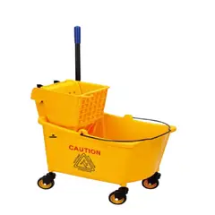 GENERICO - Carro de Aseo 32L con Exprimidor Mop Amarillo