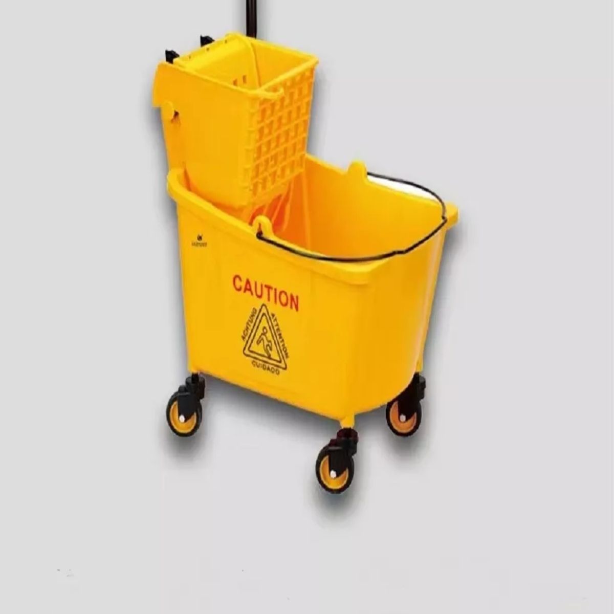 GENERICO - Carro de Aseo 32L con Exprimidor Mop Amarillo