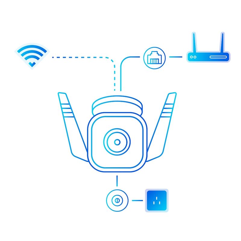 TP LINK - Camara Wifi de Seguridad para Exteriores Tapo C310