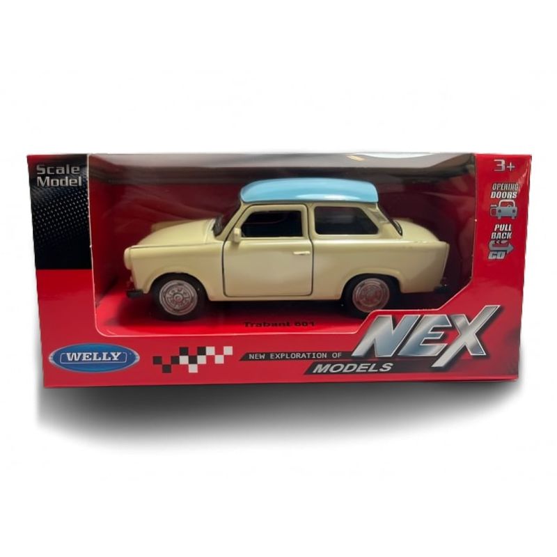 TOP10BOOKS - TRABANT 601. WELLY MINIATURA ESC. 1:34 - BEIGE-TECHO CELESTE