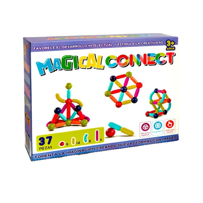 MAGICAL MAGNETS - Juego Magnético Magical Connect 37 Piezas - Magical Magnets