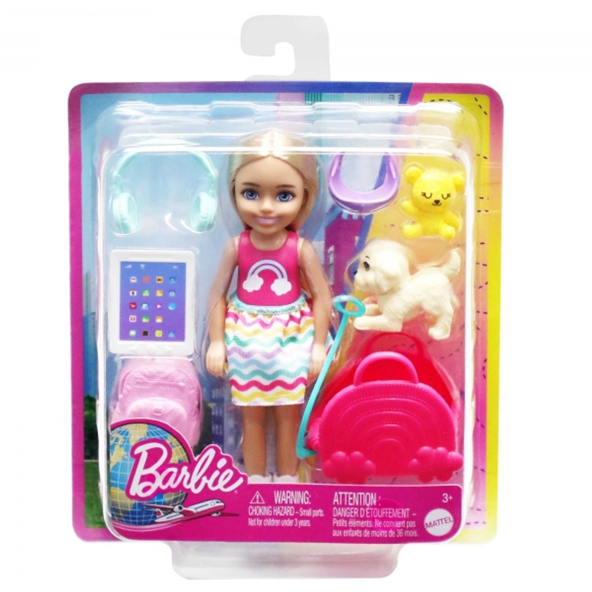 MATTEL - MATTEL HJY17 BARBIE TRAVEL SET WITH CHELSEA